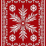 Festive Snowflake Medallion Decorative Holiday Accent(Red)