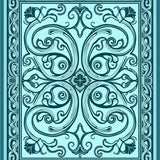 Wave Medallion with Flowing Curves Design (Blue) - ODIKA