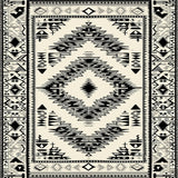 Ethnic Inspired Handwoven Area With Distinctive Geometric(Black)