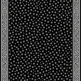 Artisan Interlocking Mosaic with Flourishing Botanical Arabesque(Black)