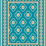 Tile Motif Weatherproof Non Fade (Blue) - ODIKA