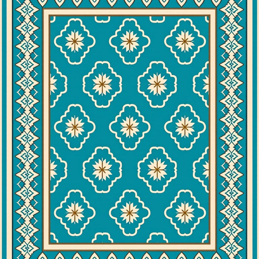 Tile Motif Weatherproof Non Fade (Blue) - ODIKA