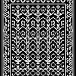 Abstract Spooky Ghost Faces in Interlocking Gothic Frames(Black) - ODIKA