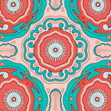 Seashell Medallion with Swirling Current Motifs(Coral)