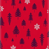 Snowy Conifer Grove Hallway with Foundation(Red)