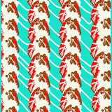 Sugared Gingerbread Friends Festive Chevron(Red)