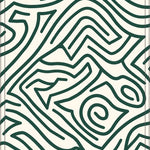 Abstract Interlocking Maze with High Contrast Accents (Green) - ODIKA