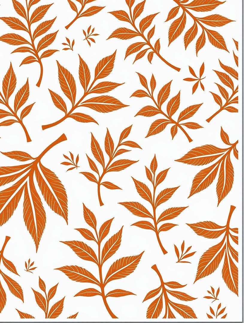 Autumn Leaf Mosaic Tapestry Foliage Pathway (Orange) - ODIKA
