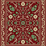 Traditional Winterberry Featuring Ornate Leafy Scrollwork(Red)