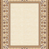 Chic Area with Distinct Geometric Borders in Earthy Color Palette(Beige)
