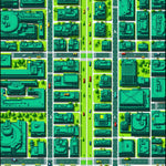 Colorful Car Track Nursery with Friction Vehicles(Green) - ODIKA