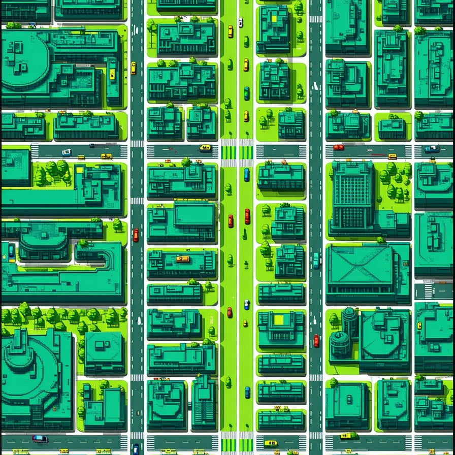 Colorful Car Track Nursery with Friction Vehicles(Green) - ODIKA