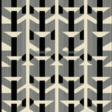 Elegant Black & Beige Geometric Area(Beige)