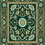 Flora Artistic Nouveau Decorative Tapestry Arrangement(Green)