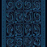 Celestial Maze with Twinkling Accents and Labyrinth Motif (Blue) - ODIKA