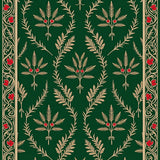 Elegant Evergreen Heirloom Floral Tapestry(Green)