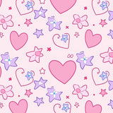 Playful Confetti Motif with Interlocking and (Pink)