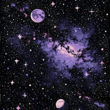 Colorful Night Sky Aesthetic(Purple)