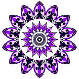 Kaleidoscope with Symmetrical Radiating Petals(Purple)