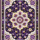 Intricate Floral Design Area with Elegant(Purple)