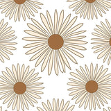 Delicate Daisy Medallion Boho with Floral Accents(Brown)