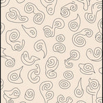 Modern Interlocking Dots and Swirl Composition with Subtle Contrast (Beige) - ODIKA