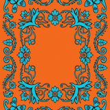 Exotic With Elegant Floral Vine Embellishments (Orange)