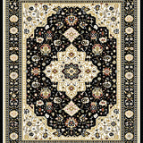 Classic Black Beige Damask Style(Black)