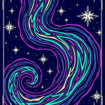 Celestial Wave with Shimmering Constellation Motifs (Purple) - ODIKA