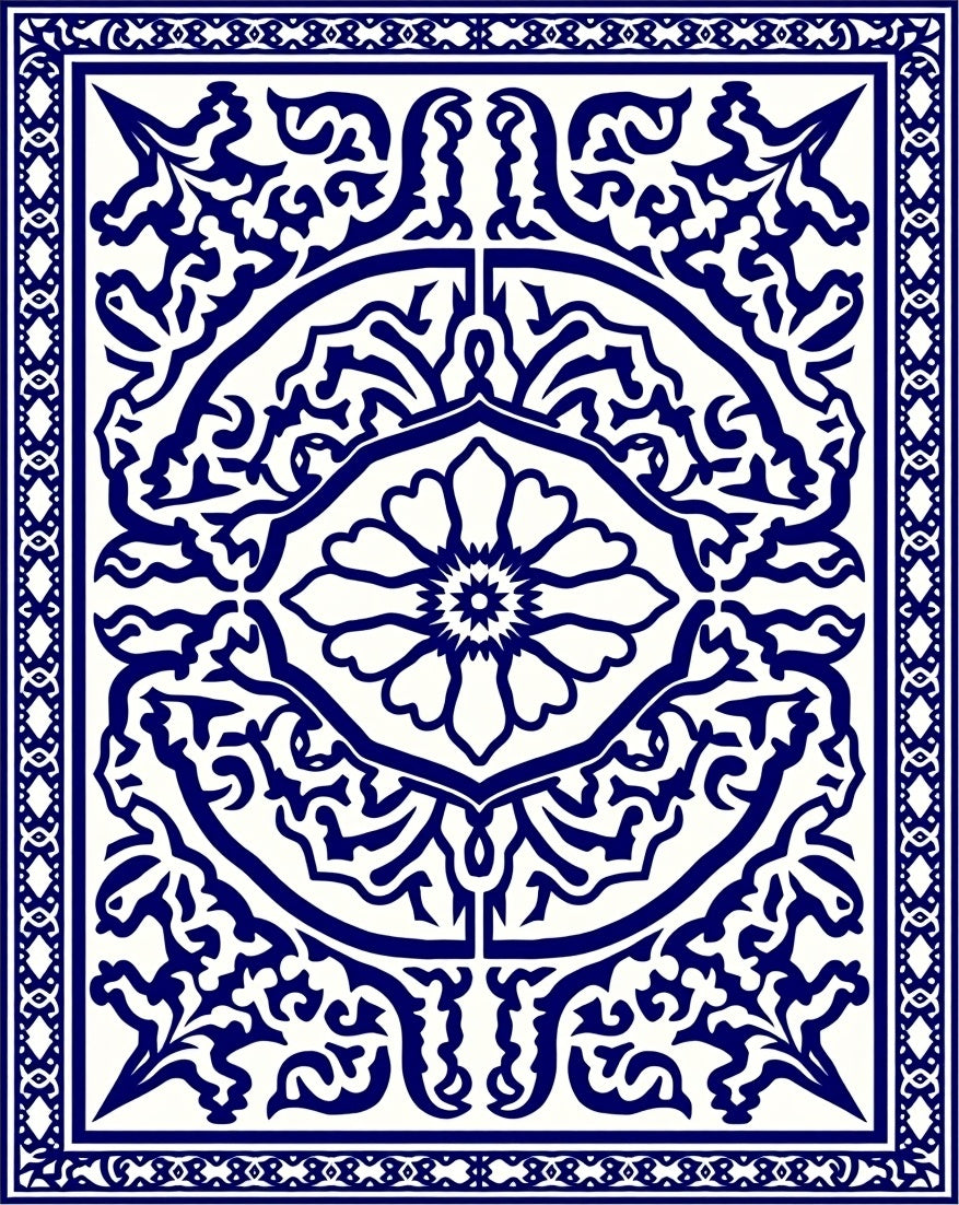 Tile Inspired Intricate (Blue) - ODIKA