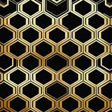 Black & Gold Hexagon(Gold)