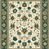 Floral with Beige and Green(White)