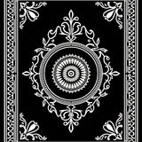 Classical Medallion Ornate Baroque Luxurious Sophisticated Chic (Black)