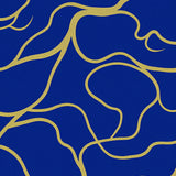 Celestial Wave Featuring Metallic Streaks and Fluid Abstract Forms(Blue)