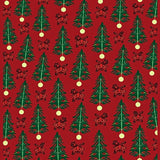 Holiday Pine Tree with Cascading Evergreen Branch Design(Red)