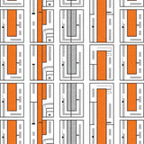 Urban Interlocking Tiled Blocks Artistic(Orange)