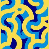 Minimalist Abstract Swirl with Overlapping Elliptical Forms(Yellow)