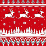 Festive Elk Toboggan Holiday Semicircle Welcome Entrance(Red)