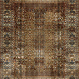 Geometric Spotted Boho Area Rug with Bronze Highlights(Brown)