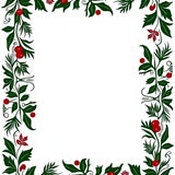 Holiday with Holly Leaf Accents(Green)