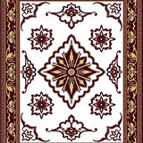 Luxurious Floral Medallion Trellis Vintage Distressed Pathway(Gold)