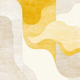 Penrose Collection Area Blake Sunny Yellow & Cream Swirls(Yellow)