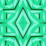 Crystalline Faceted with Prism Like Angles (Green)
