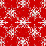 Winter Wonderland Interlocking Ornate Starburst Motif(Red)
