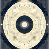 Stylish Circular Sector Subtle Beige and Golden Accents(Beige)