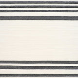 Contemporary Black & Cream Area Clean lined Stripe Design(Beige)