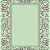 Heritage Rococo With Flourished Damask Blossoms (Green)