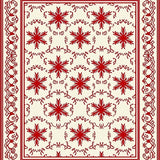 Festive Snowflake Winter Holiday Decorative Throw(Red)