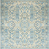 Elegant Geometric Area with Beige and Blue Hues for Modern Decor(Beige)