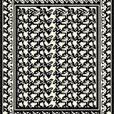 with Traditional Zigzag Motifs (Black)